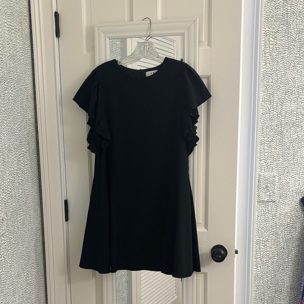 THML Black Ruffle Sleeve Mini Dress